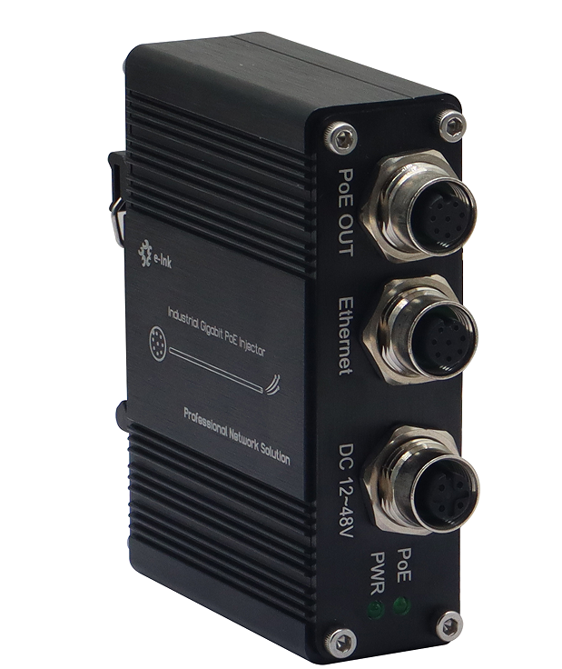 Power Over Ethernet - EN50155 Промышленный инжектор M12 PoE 12–48
