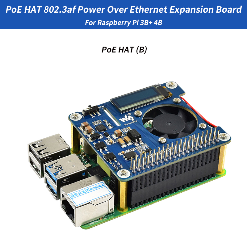 Power Over Ethernet - Плата расширения Raspberry Pi Power Over