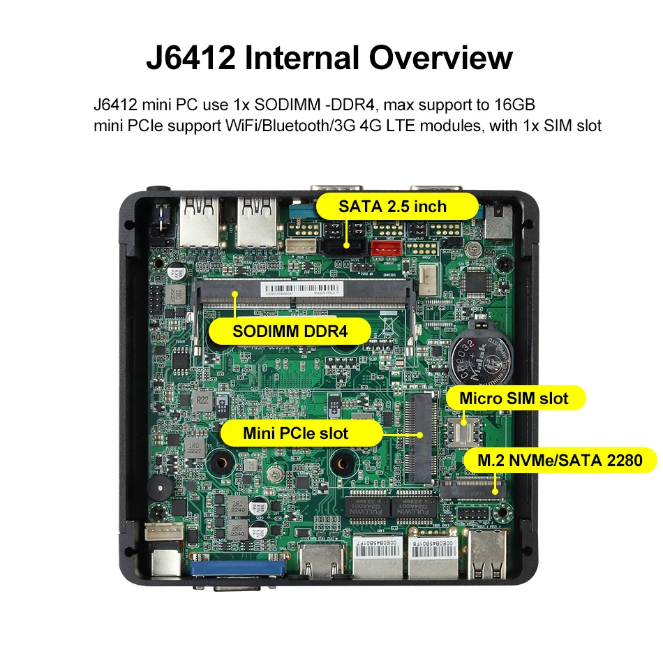 XCY Мини-ПК Intel Celeron J641 – обзор и цена Thin Client Mini Pc